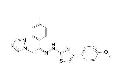 4-(4-Methoxyphenyl)-N-[(E)-[1-(4-methylphenyl)-2-(1,2,4-triazol-1-yl)ethylidene]amino]-1,3-thiazol-2-amine