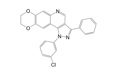 1-(3-chlorophenyl)-3-phenyl-8,9-dihydro-1H-[1,4]dioxino[2,3-g]pyrazolo[4,3-c]quinoline