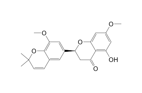 [2,6'-Bi-2H-1-benzopyran]-4(3H)-one, 5-hydroxy-7,8'-dimethoxy-2',2'-dimethyl-, (S)-