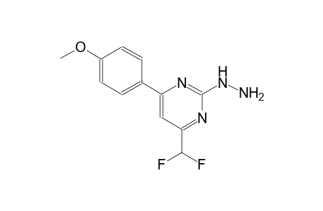 pyrimidine, 4-(difluoromethyl)-2-hydrazino-6-(4-methoxyphenyl)-