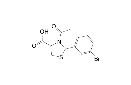 3-acetyl-2-(3-bromophenyl)-1,3-thiazolidine-4-carboxylic acid