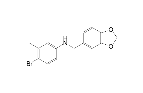 1,3-benzodioxole-5-methanamine, N-(4-bromo-3-methylphenyl)-
