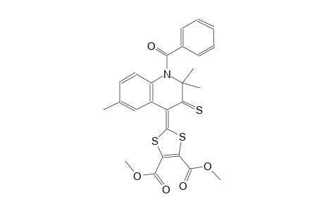 1,3-dithiole-4,5-dicarboxylic acid, 2-(1-benzoyl-2,3-dihydro-2,2,6-trimethyl-3-thioxo-4(1H)-quinolinylidene)-, dimethyl ester
