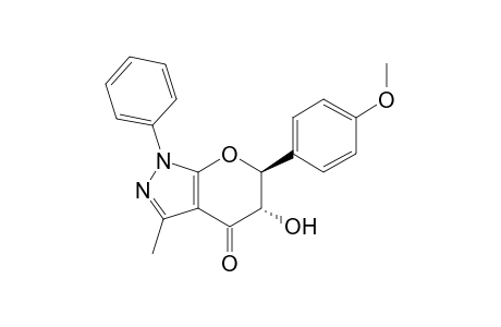 (5S*,6S*)-5-Hydroxy-6-(4-methoxyphenyl)-3-methyl-1-phenyl-5,6-dihydropyrano-[2,3-c]pyrazol-4(1H)-one