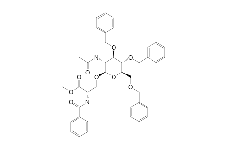 O-(2-ACETAMIDO-3,4,6-TRI-O-BENZYL-2-DEOXY-BETA-D-GALACTOPYRANOSYL)-N-(BENZOYL)-L-SERINE-METHYLESTER