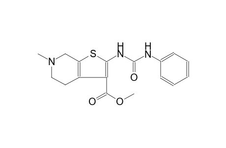thieno[2,3-c]pyridine-3-carboxylic acid, 4,5,6,7-tetrahydro-6-methyl-2-[[(phenylamino)carbonyl]amino]-, methyl ester