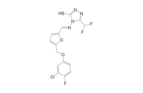 4-[((E)-{5-[(3-chloro-4-fluorophenoxy)methyl]-2-furyl}methylidene)amino]-5-(difluoromethyl)-4H-1,2,4-triazole-3-thiol