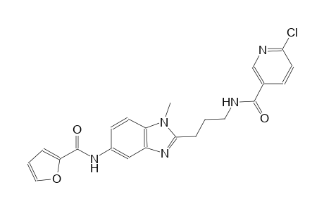 3-pyridinecarboxamide, 6-chloro-N-[3-[5-[(2-furanylcarbonyl)amino]-1-methyl-1H-benzimidazol-2-yl]propyl]-