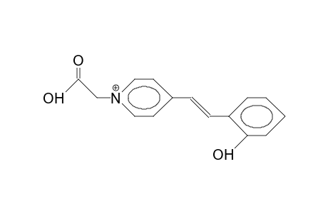 (E)-N-Carboxymethyl-4-O-hydroxystyryl-pyridinium cation