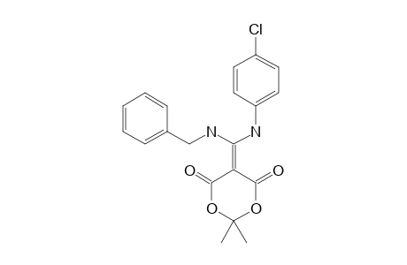 5-[(4-CHLOROPHENYLAMINO)-(BENZYLAMINO)-METHYLENE]-2,2-DIMETHYL-4,6-DIOXO-1,3-DIOXANE