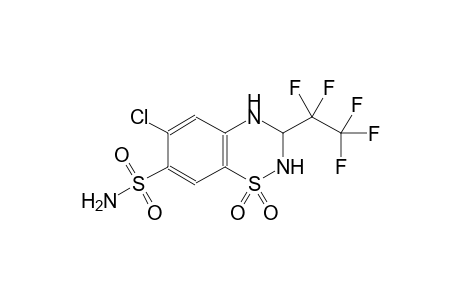 6-chloro-3-(1,1,2,2,2-pentafluoroethyl)-3,4-dihydro-2H-1,2,4-benzothiadiazine-7-sulfonamide 1,1-dioxide