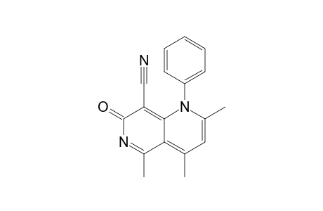 2,4,5-Trimethyl-7-oxidanylidene-1-phenyl-1,6-naphthyridine-8-carbonitrile