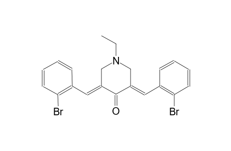 4-piperidinone, 3,5-bis[(2-bromophenyl)methylene]-1-ethyl-, (3E,5E)-