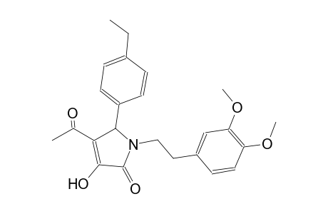 2H-pyrrol-2-one, 4-acetyl-1-[2-(3,4-dimethoxyphenyl)ethyl]-5-(4-ethylphenyl)-1,5-dihydro-3-hydroxy-