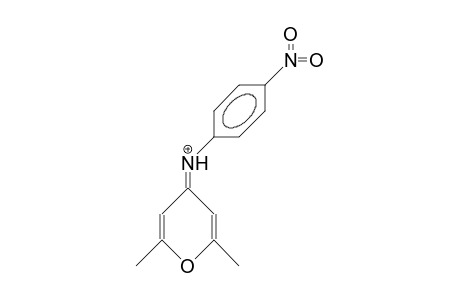 2,6-Dimethyl-4-(4-nitro-phenyl-iminium)-pyran cation