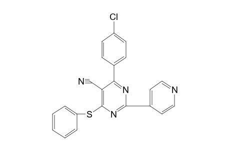 4-(p-CHLOROPHENYL)-6-(PHENYLTHIO)-2-(4-PYRIDYL)-5-PYRIMIDINECARBONITRILE