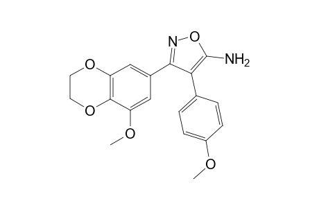 3-(2,3-Dihydro-8-methoxy-1,4-benzodioxin-6-yl)-4-(4- methoxyphenyl)-5-isoxazolamine