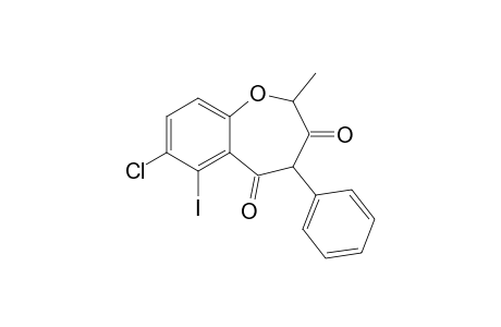 7-Chloro-4-(phenyl)iodo-2-methylbenz[b]oxepine-3,5-(2H,4H)-dione