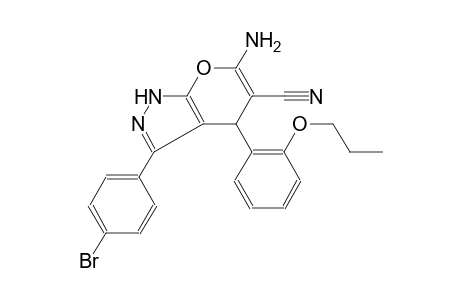pyrano[2,3-c]pyrazole-5-carbonitrile, 6-amino-3-(4-bromophenyl)-1,4-dihydro-4-(2-propoxyphenyl)-