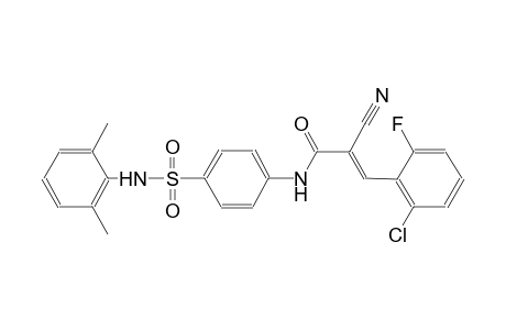 (2E)-3-(2-chloro-6-fluorophenyl)-2-cyano-N-{4-[(2,6-dimethylanilino)sulfonyl]phenyl}-2-propenamide