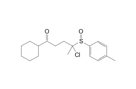 4-Chloro-1-cyclohexyl-4-(p-tolylsulfinyl)-1-pentanone