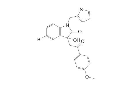 2H-indol-2-one, 5-bromo-1,3-dihydro-3-hydroxy-3-[2-(4-methoxyphenyl)-2-oxoethyl]-1-(2-thienylmethyl)-