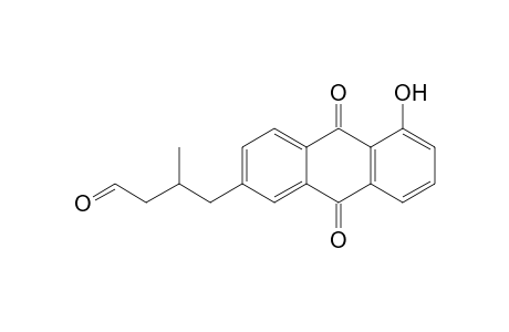 (+-)-4-(5'-Hydroxy-9',10'-dioxo-9',10'-dihydroanthracen-2'-yl)-3-methylbutanal