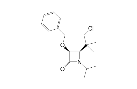 (3S,4R)-3-benzoxy-4-(2-chloro-1,1-dimethyl-ethyl)-1-isopropyl-azetidin-2-one