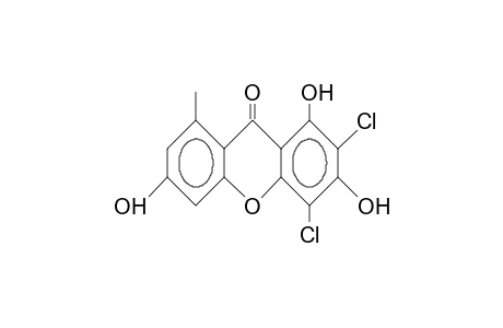 9H-Xanthen-9-one, 2,4-dichloro-1,3,6-trihydroxy-8-methyl-