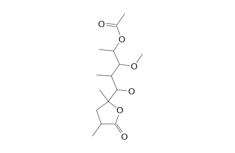 5-[4-(ACETYLOXY)-1-HYDROXY-3-METHOXY-2-METHYLPENTYL]-DIHYDRO-3,5-DIMETHYL-2(3H)-FURANONE