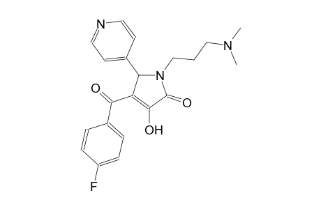 1-[3-(dimethylamino)propyl]-4-(4-fluorobenzoyl)-3-hydroxy-5-(4-pyridinyl)-1,5-dihydro-2H-pyrrol-2-one