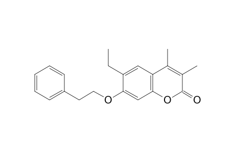 2H-1-Benzopyran-2-one, 6-ethyl-3,4-dimethyl-7-(2-phenylethoxy)-