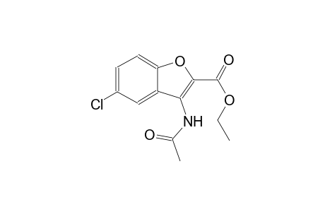 2-benzofurancarboxylic acid, 3-(acetylamino)-5-chloro-, ethyl ester