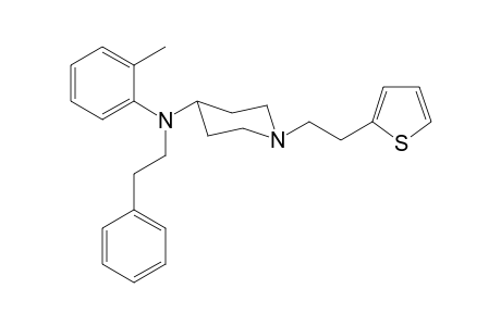 N-2-Methylphenyl-N-(2-phenylethyl)-1-[2-(thiophen-2-yl)ethyl]piperidin-4-amine