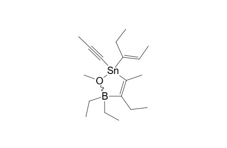 2,5-DIHYDRO-1,3-DIMETHYL-4,5,5-TRIETHYL-2-[(E)-PENT-2'-EN-3'-YL]-2-PROPYNYL-1,2,5-OXONIASTANNABORATE