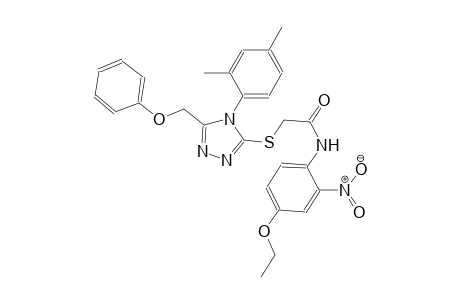 2-{[4-(2,4-dimethylphenyl)-5-(phenoxymethyl)-4H-1,2,4-triazol-3-yl]sulfanyl}-N-(4-ethoxy-2-nitrophenyl)acetamide