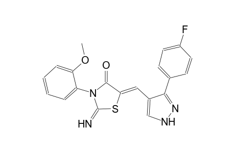 4-thiazolidinone, 5-[[3-(4-fluorophenyl)-1H-pyrazol-4-yl]methylene]-2-imino-3-(2-methoxyphenyl)-, (5Z)-
