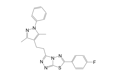 [1,2,4]triazolo[3,4-b][1,3,4]thiadiazole, 3-[2-(3,5-dimethyl-1-phenyl-1H-pyrazol-4-yl)ethyl]-6-(4-fluorophenyl)-