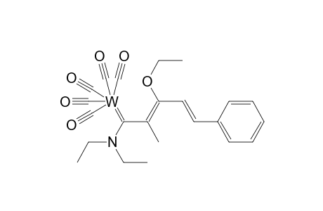 Pentacarbonyl[(2Z,4E)-1-diethylamino-3-ethoxy-2-methyl-5-phenyl-2,4-pentadienylidene] tungstene