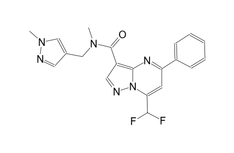 7-(difluoromethyl)-N-methyl-N-[(1-methyl-1H-pyrazol-4-yl)methyl]-5-phenylpyrazolo[1,5-a]pyrimidine-3-carboxamide