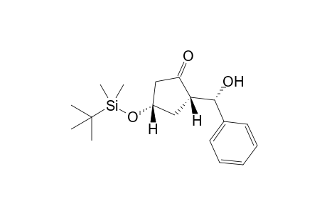 (2S,4S)-4-[(t-Butyldimethylsilyl)oxy]-2-[(S)-.alpha.-hydroxybenzyl]-1-cyclopentanone