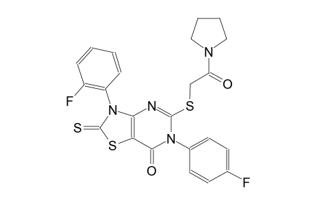 thiazolo[4,5-d]pyrimidin-7(6H)-one, 3-(2-fluorophenyl)-6-(4-fluorophenyl)-2,3-dihydro-5-[[2-oxo-2-(1-pyrrolidinyl)ethyl]thio]-2-thioxo-