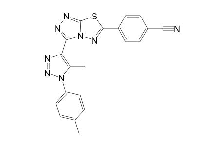 4-(3-(5-methyl-1-(p-tolyl)-1H-1,2,3-triazol-4-yl)-[1,2,4]triazolo[3,4-b][1,3,4]thiadiazol-6-yl)benzonitrile