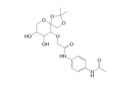 1,2-O-Isopropylidene-3-O-[N-(4-acetamidophenyl)carboxamido]methyl-.beta.,D-fructopyranose