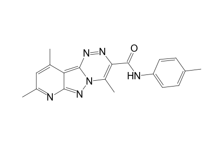 13-[(N-p-Tolylamino)carbonyl]-5,7,12-trimethyl-pyrido[2',3' ; 3,4]-1H-pyrazolo[5,1-c]-(1,2,4)-triazine