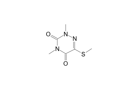 1,2,4-Triazine-3,5(2H,4H)-dione, 2,4-dimethyl-6-(methylthio)-