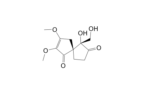 (5R*,6R*)-6-Hydroxy-6-(hydroxymethyl)-2,3-dimethoxyspiro[4.4]non-2-en-1,7-dione