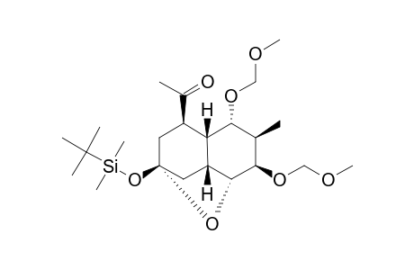 (+-)-(1R*,3R*4R*,5S*,6R*,7R*,8R*,9R*)-3-Acetyl-1-(t-butyldimethylsiloxy)-5,7-bis(methoxymethoxy)-6-methyl-11-oxatricyclo[6.2.1.0(4,9)]undecane