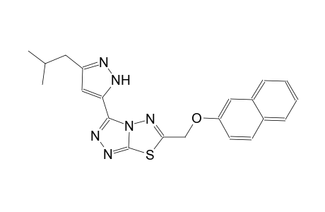 [1,2,4]triazolo[3,4-b][1,3,4]thiadiazole, 3-[3-(2-methylpropyl)-1H-pyrazol-5-yl]-6-[(2-naphthalenyloxy)methyl]-