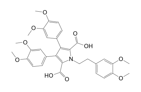 3,4-Bis(3,4-dimethoxyphenyl)-1-[2-(3,4-dimethoxyphenyl)ethyl]pyrrole-2,5-dicarboxylic acid